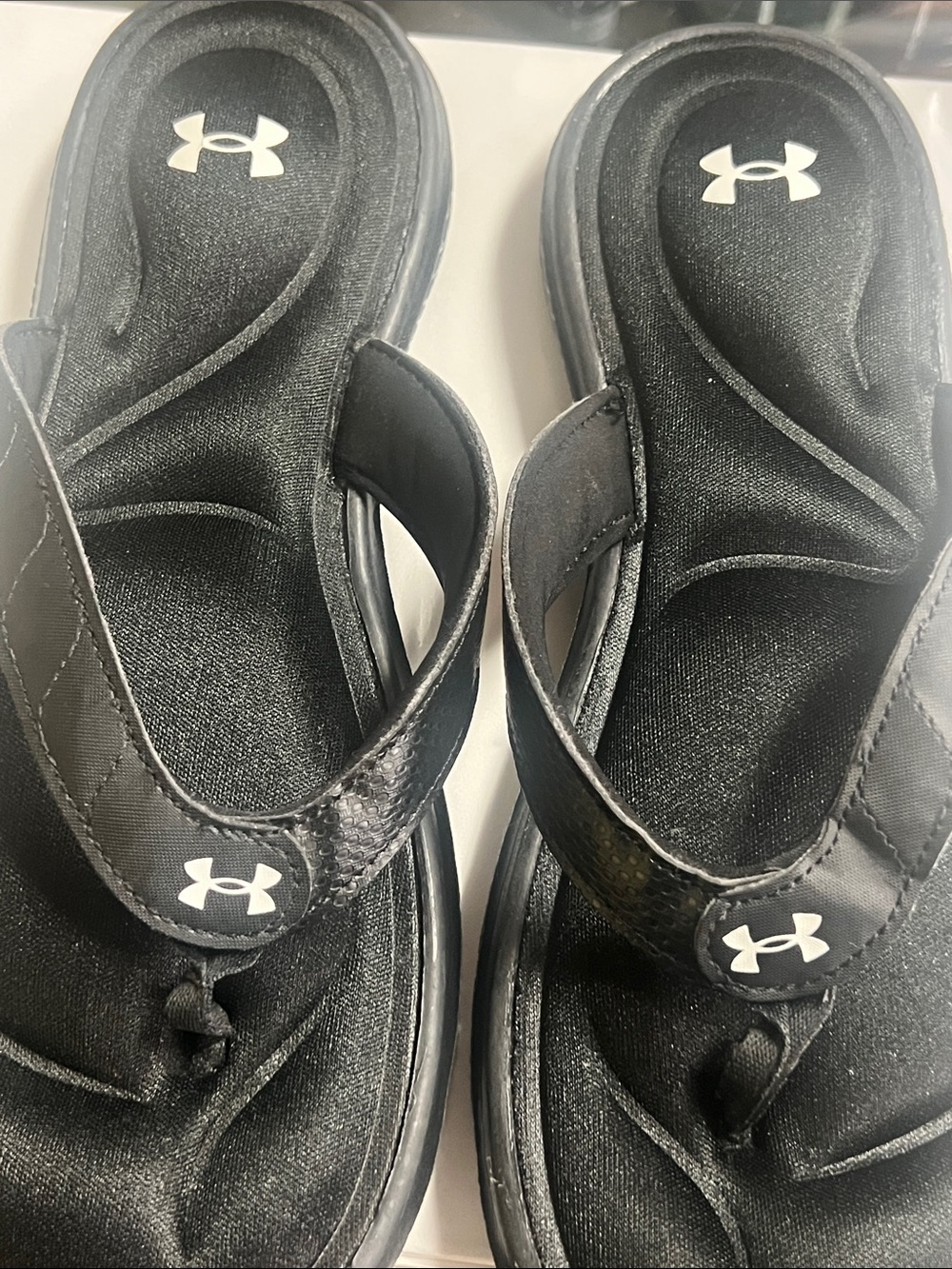 Under Armour Kids Black Logo Thong Sandals